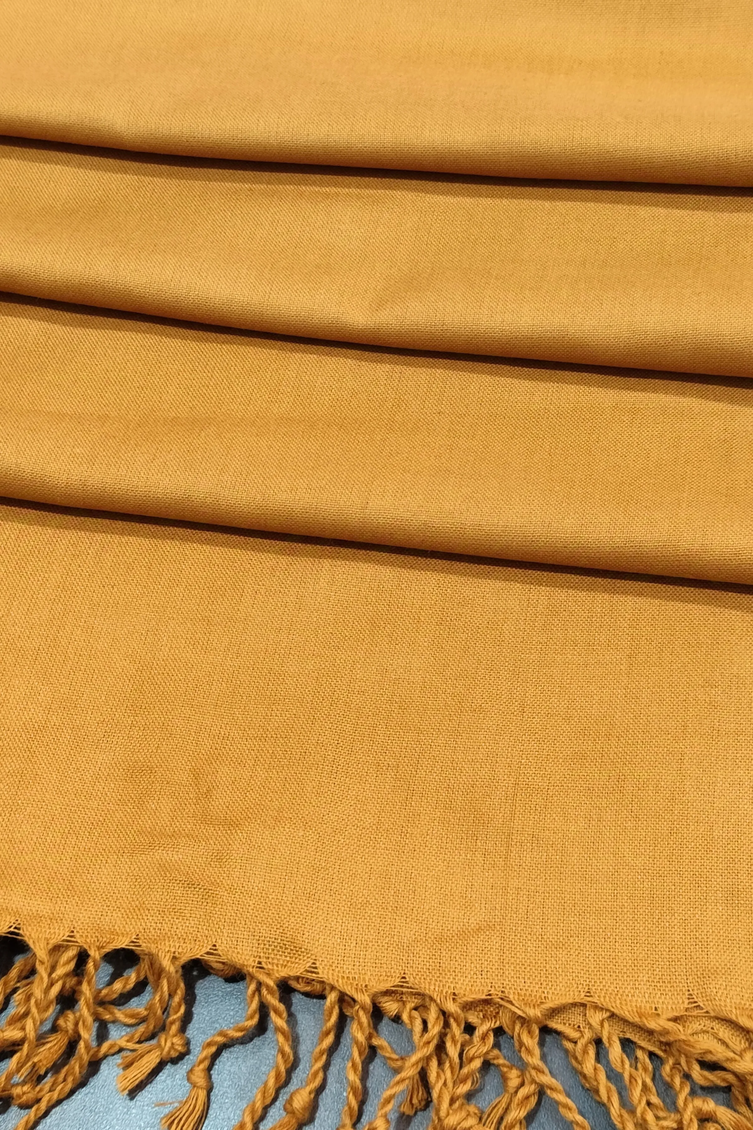 Warm Mustard Woollen Shawl