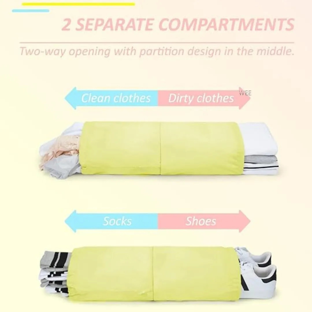 Wee Traveler Compression Packing Cubes, Set of 6, Essential Travel Organizer for Suitcases, Luggage Organizing Bags, Ideal Packing Cubes as Travel Accessories for Efficient Packing. (Yellow)