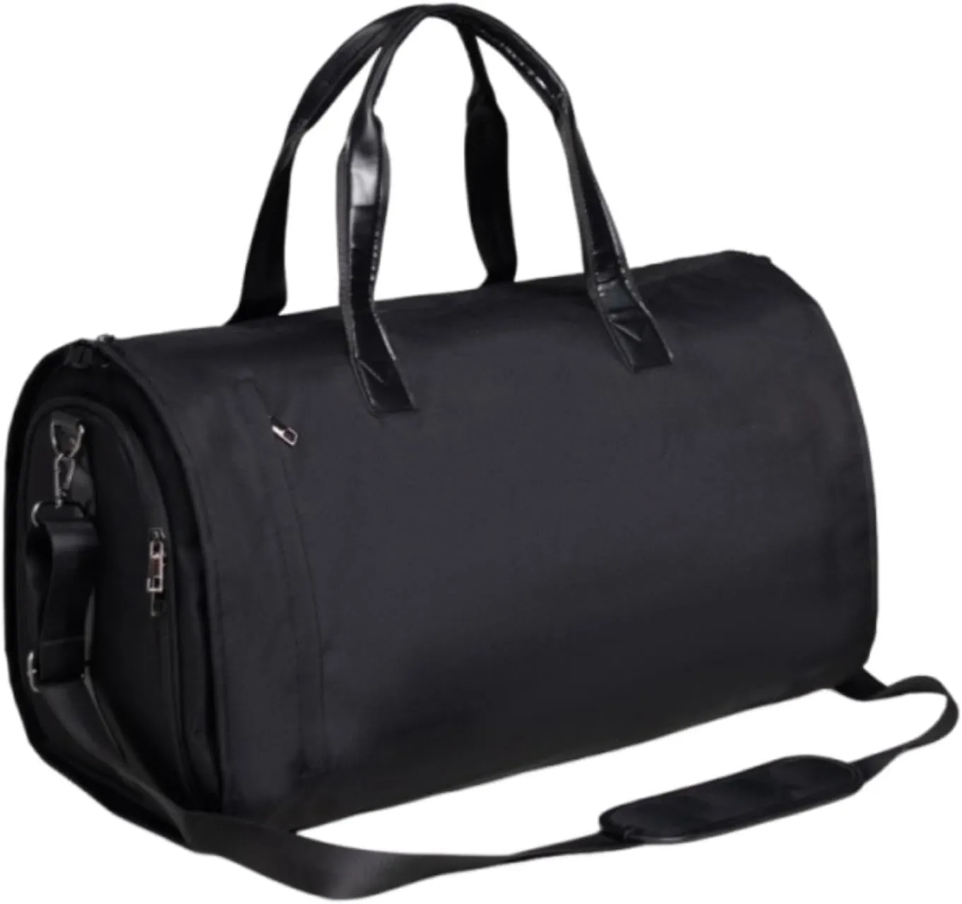 Weekend Duffel Bag with Shoe Compartment for Men Large Capacity Travel Handbag, Brown Polyester