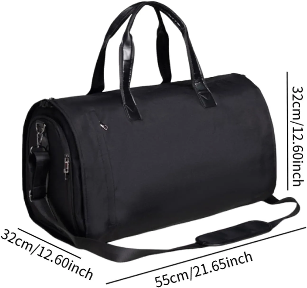 Weekend Duffel Bag with Shoe Compartment for Men Large Capacity Travel Handbag, Brown Polyester