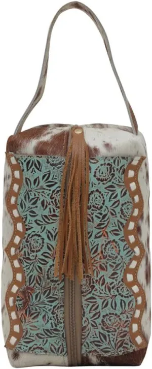 Western Leather Makeup Bag for Women - Cosmetic Toiletry Bag Southwest