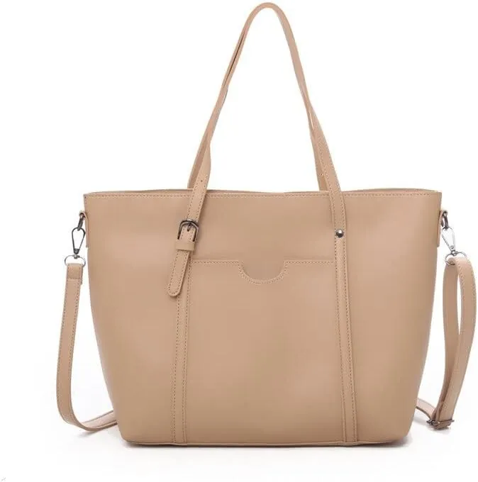 Women Handbags Shoulder Bags, Satchel Tote Bag, Big Women Handbag Leather Women Shoulder Bags Designer Women Messenger Bags Ladies Casual Tote Bags (Color : Khaki)