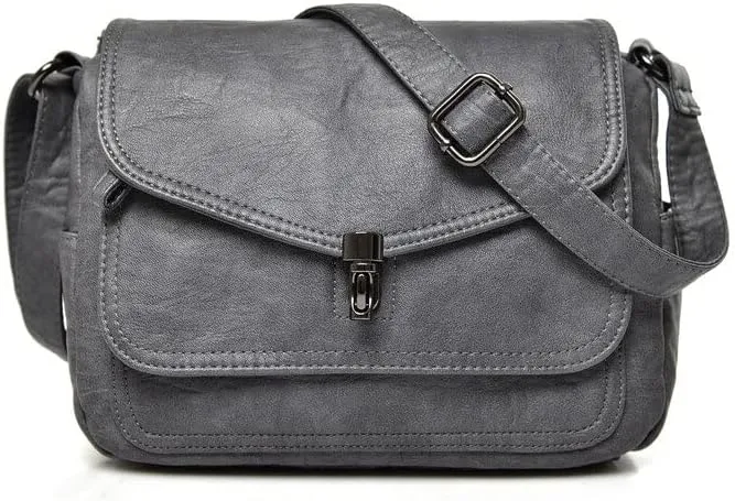 Women Handbags Shoulder Bags, Satchel Tote Bag, Fashion Vintage Shoulder Bags For Women Soft Pu Leather Crossbody Flap Bag Female Messenger Bag Handbag Clutch Purse