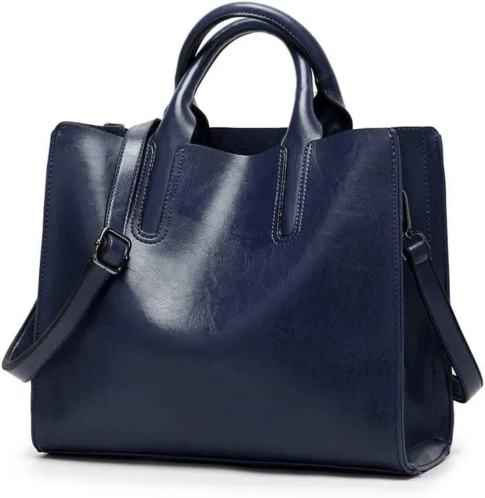 Women Handbags Shoulder Bags, Satchel Tote Bag, Leather Tote Bag Women Handbag Designer Shoulder Bags Fashion Ladies Crossbody Bag Large (Color : Blue, Size : 32x11x27cm)