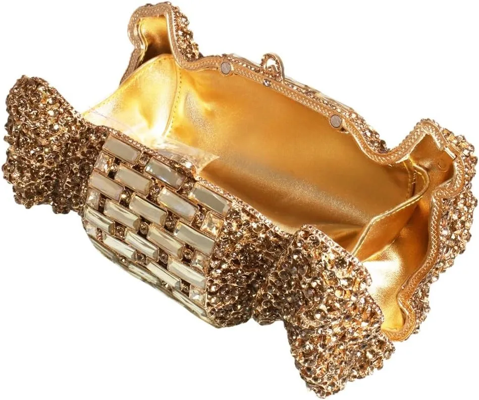 Women Sparkly Candy Shape Rhinetone Clutch Sweet Diamond Evening Bag Crystal Party Purse Handbag for Cocktail Prom