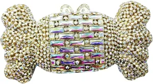 Women Sparkly Candy Shape Rhinetone Clutch Sweet Diamond Evening Bag Crystal Party Purse Handbag for Cocktail Prom