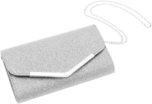 Women's Evening Handbags Glitter Clutch Bag Sequin Chain Purse for Wedding and Evening