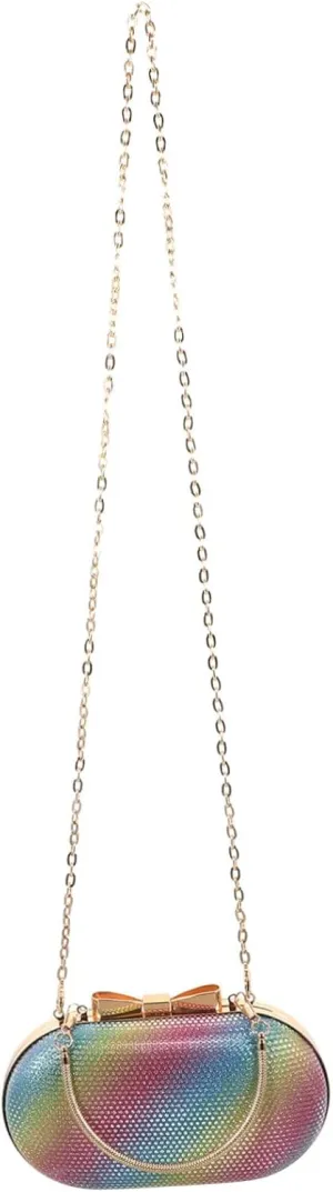 Women's Fashionable Chain Mini Bag Rhinestone Clutch Purse for Prom Wedding Evening Events