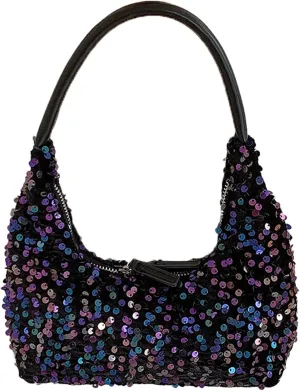 Women's Sequin Glitter Handbags Fashion Sparkly Evening Jean Clutch Purse for Formal/Party/Wedding/Prom/Club (Blue)