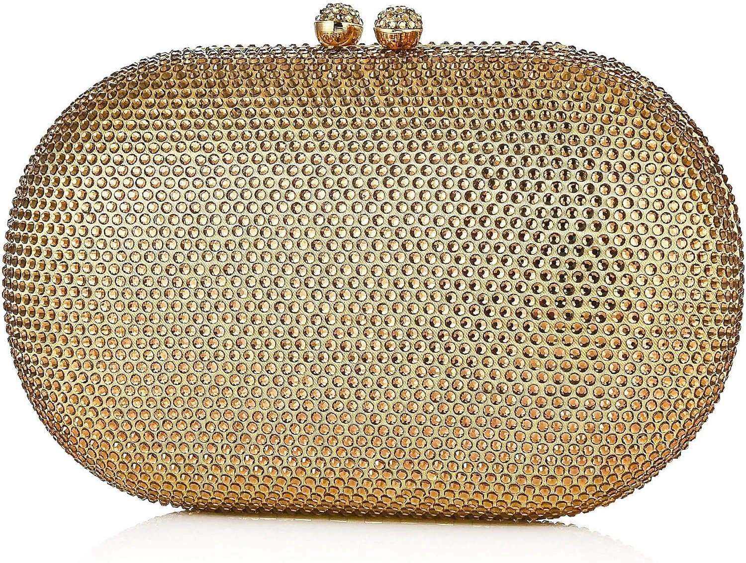 Womens Sparkling Evening Bag Ladies Girls Shiny Oval Rhinestones Crystal Handbag Clutches For Formal Gathering Party Purse