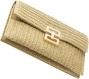 Women's Woven Clutch Bag Lady Clutch Purse Elegant Compact Versatile for Wedding Banquet Parties