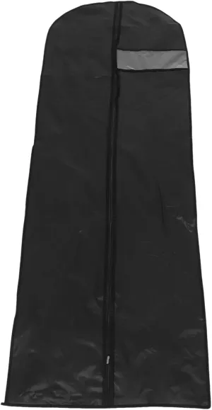 Zipper Garment Bag for Travel Closet Storage Transparent Suit Cover for Coats Jackets Gowns Space Saving Design Black